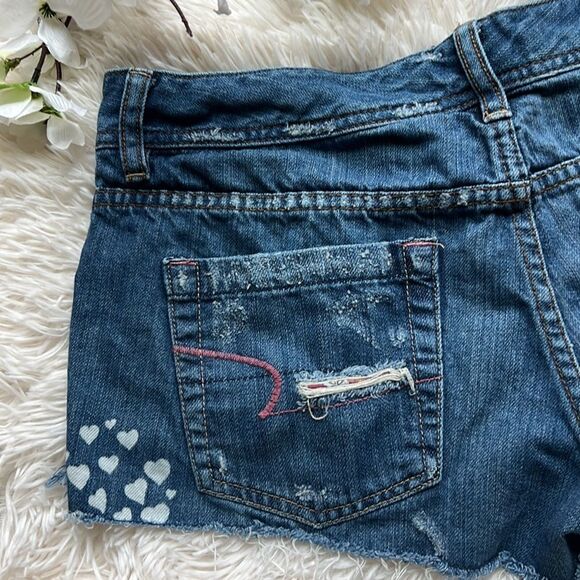 American Eagle Distressed Boho Hippie Shorts Size 8 - Picture 5 of 8